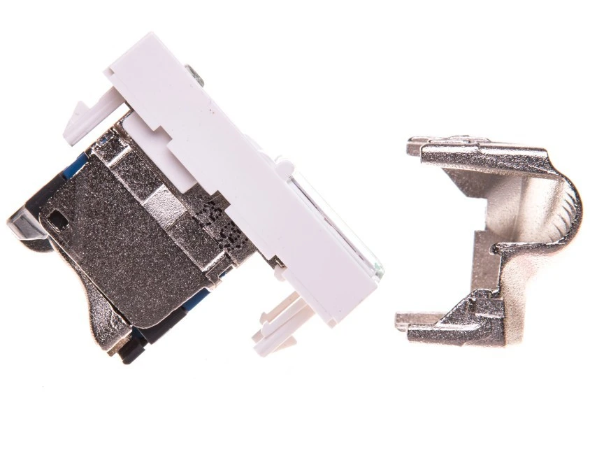 MOSAIC Gniazdo komputerowe pojedyncze RJ45 kat.6 STP białe 076563 - obrazek 2
