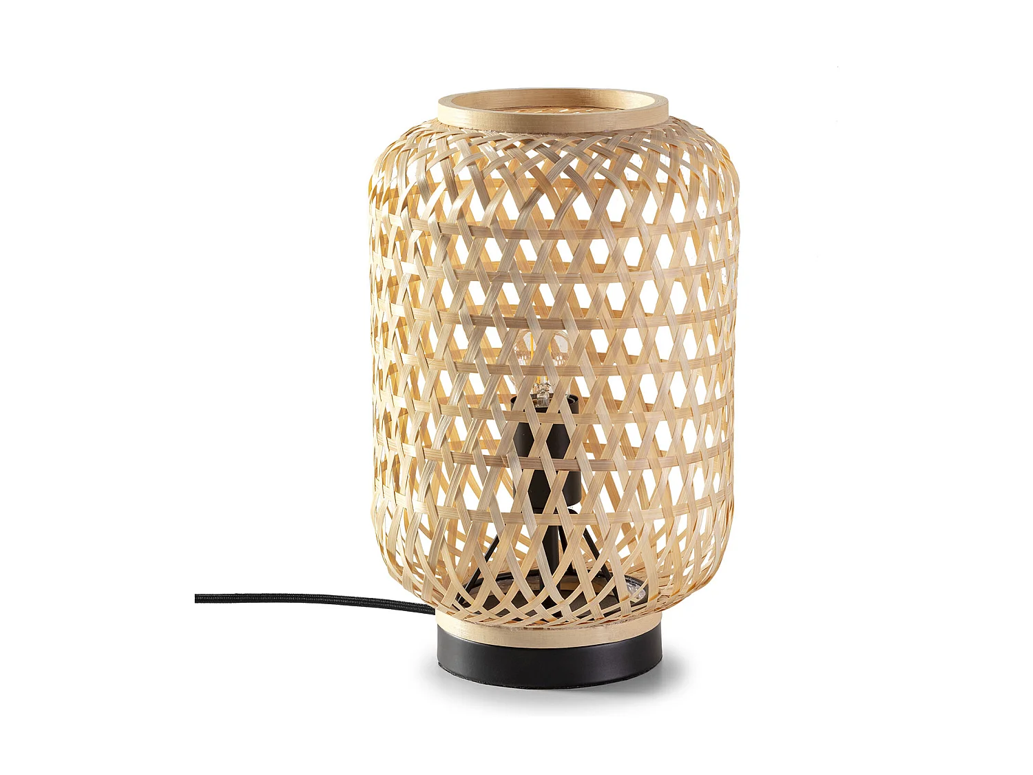 Lampa stołowa Yuna z bambusa, średnica 22,5 cm. 896969 - obrazek 1