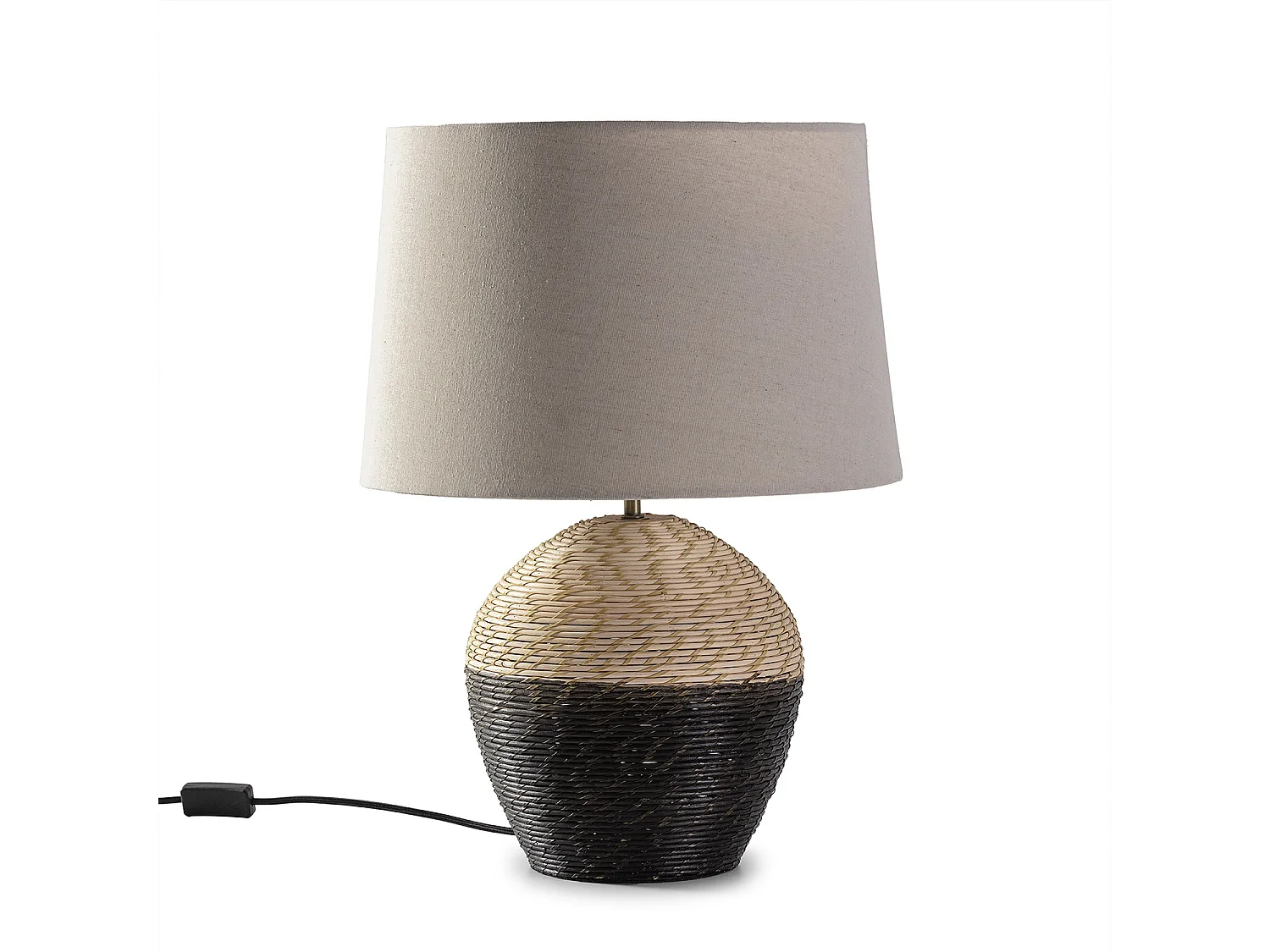 Lampa stołowa Oyuki z wikliny naturalnej, średnica 40,5 cm. 896977 - obrazek 1