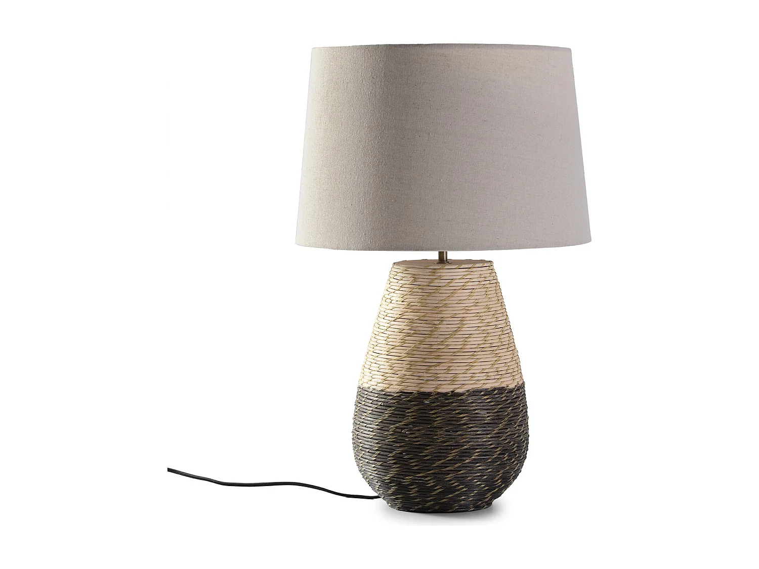 Lampa stołowa Botan z wikliny naturalnej, średnica 40,5 cm. 896981