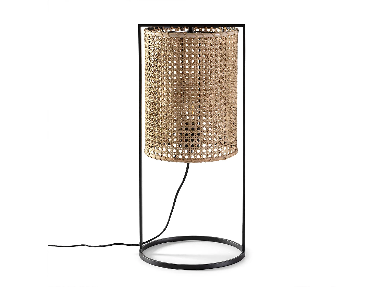 Lampa stołowa Sumi z wikliny naturalnej, średnica 26 cm. 896983 - obrazek 1