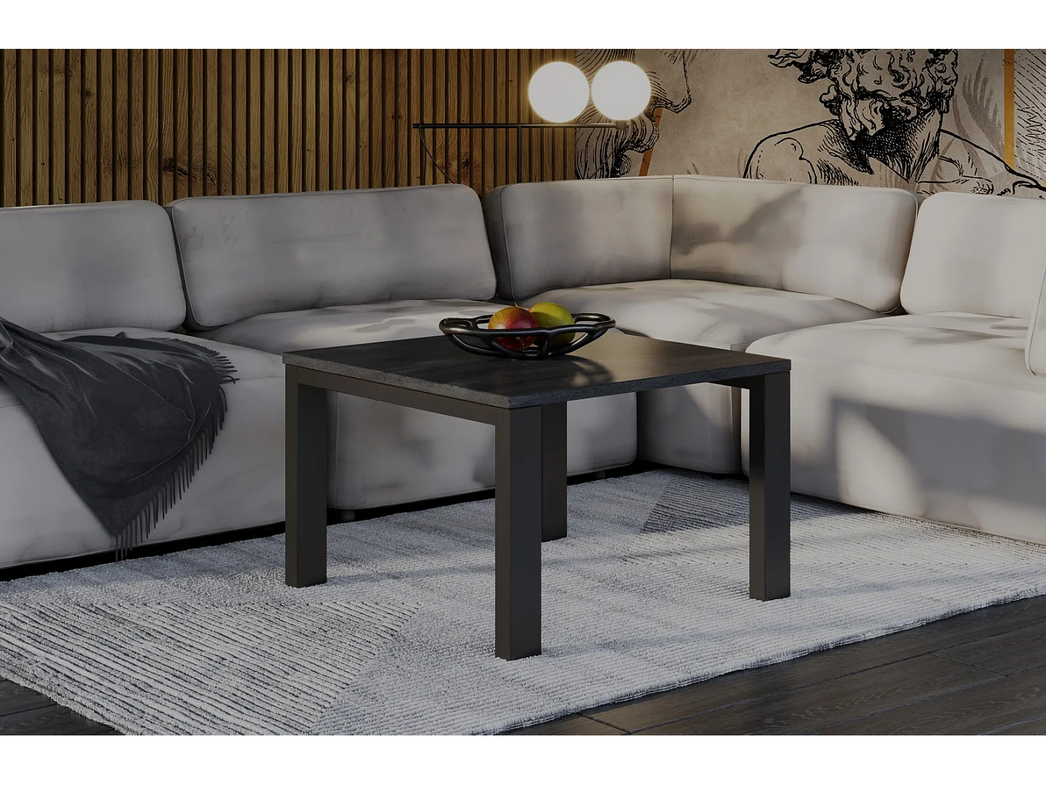Ława GAROLD 80x80 beton ciemny 1052743 - obrazek 1