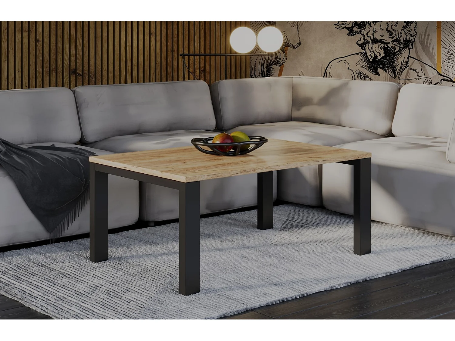 Ława GAROLD 120x80 dąb złoty craft 1052751 - obrazek 1