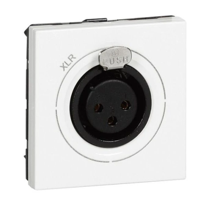 MOSAIC Gniazdo audio XLR‑3 ‑ 2 moduły białe żeńskie Neutrik 078755