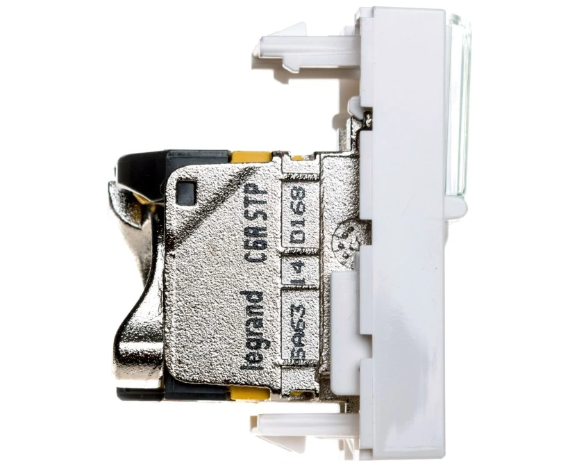 MOSAIC Gniazdo komputerowe pojedyncze RJ45 kat.6a STP 1M białe 076573 - obrazek 3