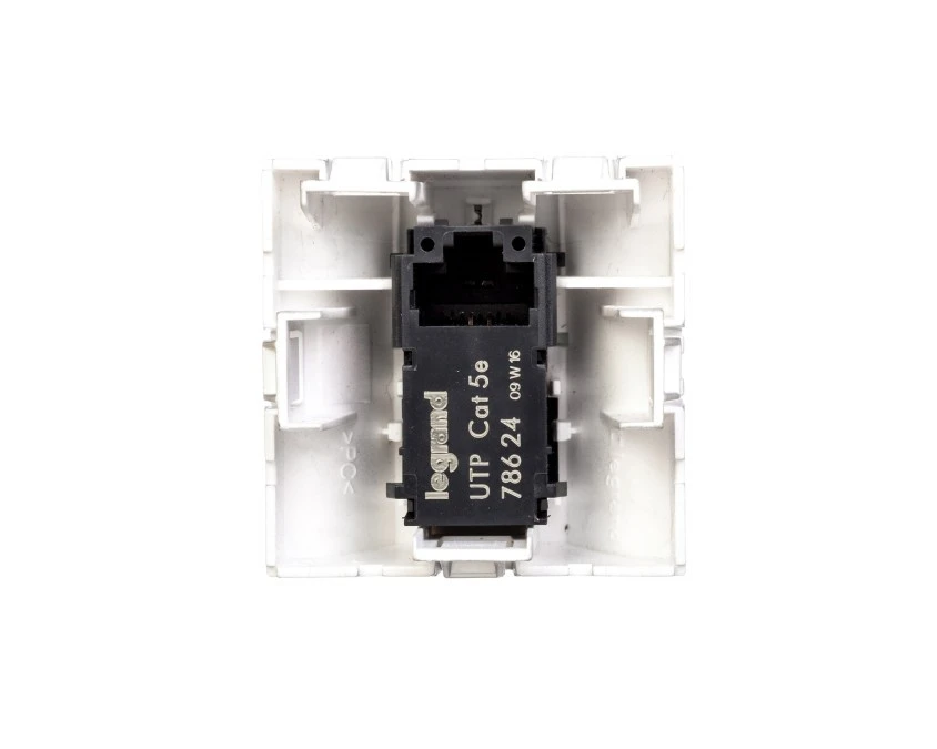 MOSAIC Gniazdo komputerowe przelotowe RJ45 kat.5e UTP aluminium 078624 - obrazek 2