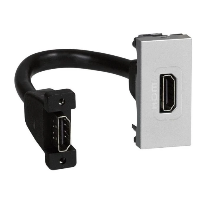MOSAIC Gniazdo HDMI typu A z przewodem aluminium 079378 - obrazek 1