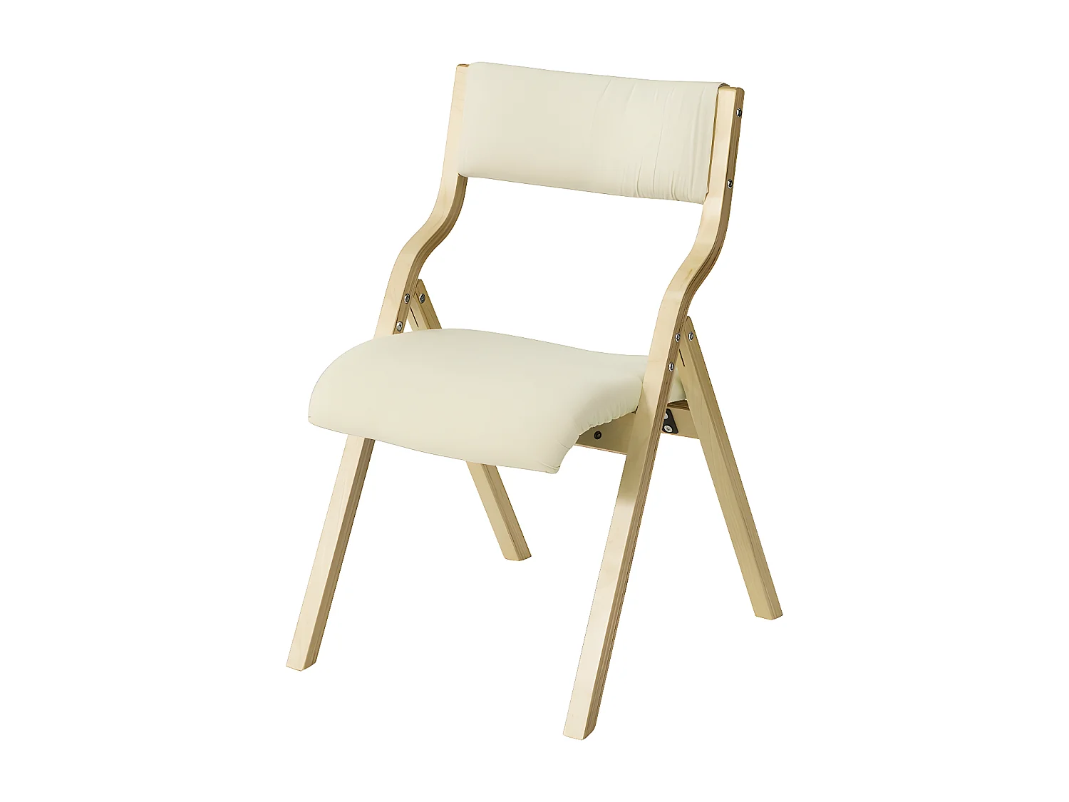 SoBuy Krzesło Składane Oszczędzające Miejsce Biały FST40-W 1324573 - obrazek 1