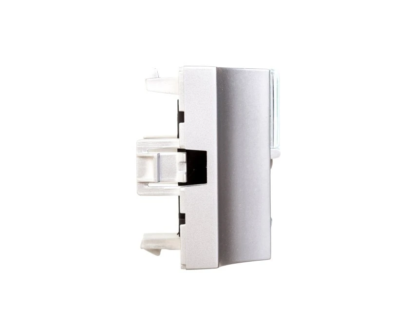 MOSAIC Gniazdo komputerowe przelotowe RJ45 kat.5e UTP aluminium 078624 - obrazek 3