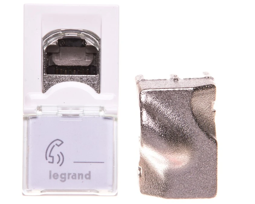 MOSAIC Gniazdo komputerowe pojedyncze RJ45 kat.6 STP białe 076563 - obrazek 1