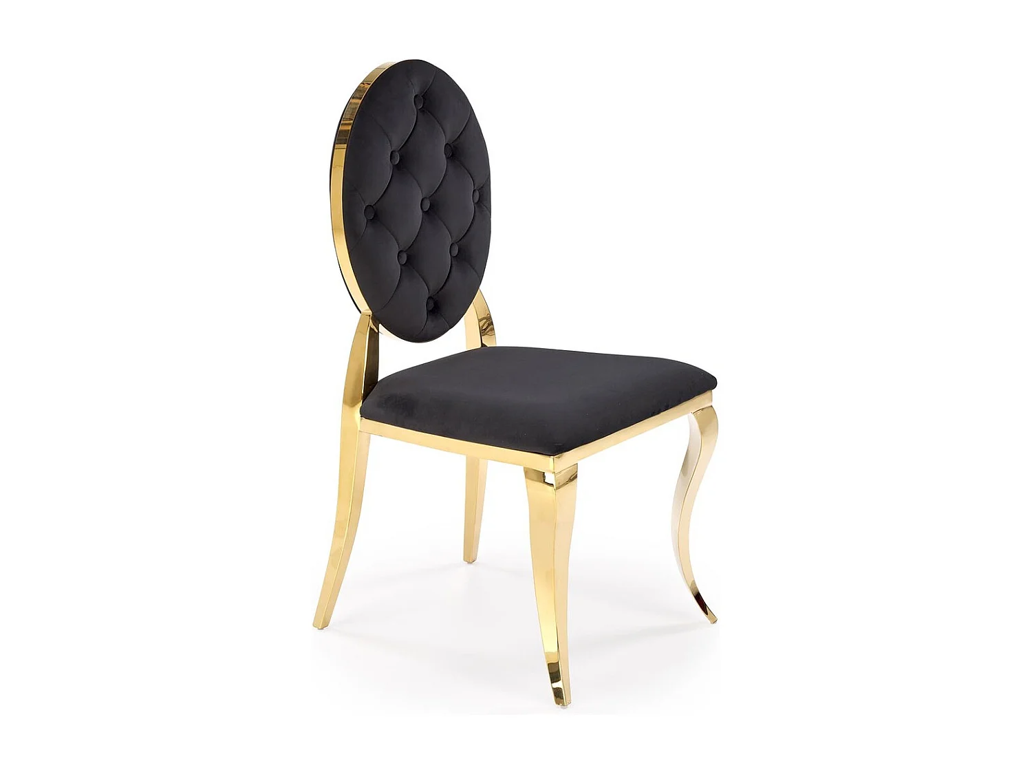 Krzesło tapicerowane K556 VELVET czarne/złote 3579525 - obrazek 1