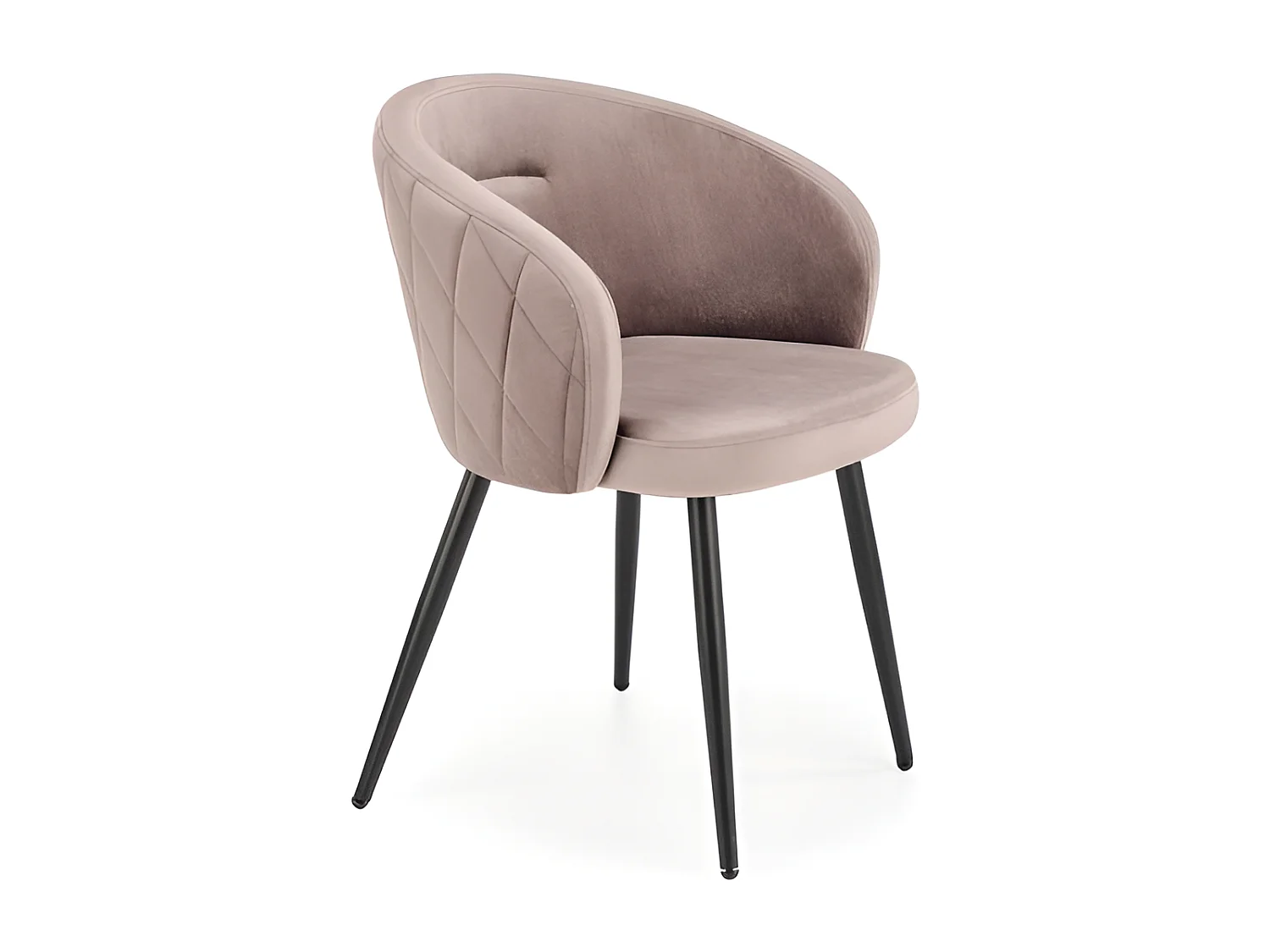 Krzesło tapicerowane K430 VELVET beżowe 3679296 - obrazek 1