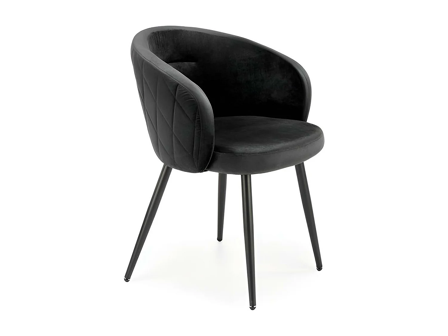 Krzesło tapicerowane K430 VELVET czarne 3679300 - obrazek 1