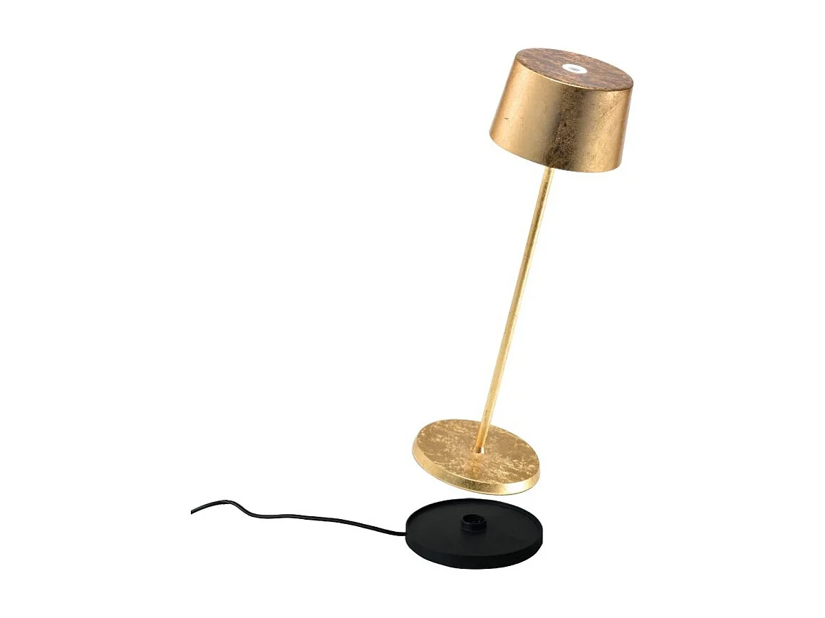 Lampa stołowa LED Olivia Pro Gold Leaf, akumulatorowa i ściemnialna 3037792 - obrazek 1
