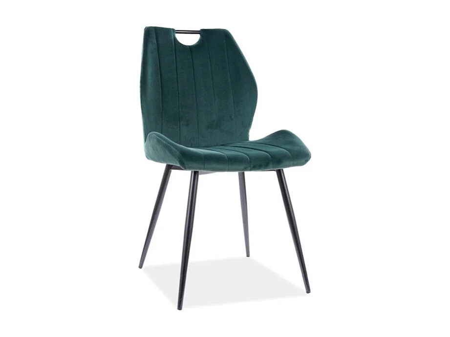 Krzesło tapicerowane ARCO VELVET zielone 3039542 - obrazek 1