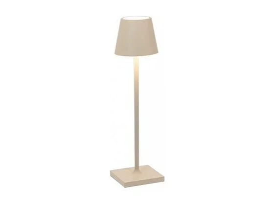 Lampa stołowa LED Poldina Pro Micro Sand, ładowalna i ściemnialna, z czasem pracy na baterii do 12 godzin. 3037726