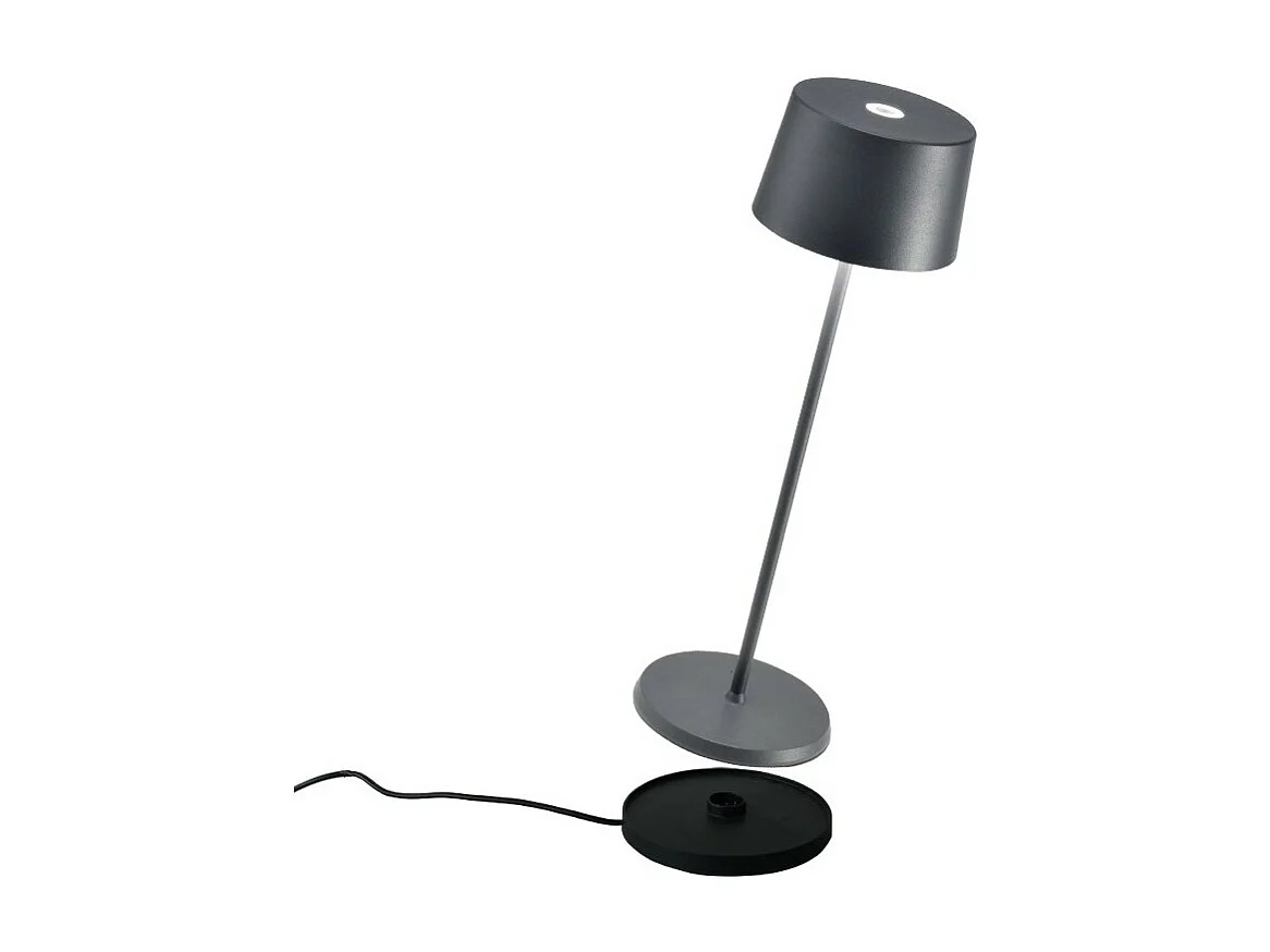 Lampa stołowa LED Olivia Pro Dark Grey z możliwością ładowania i ściemniania 3037760 - obrazek 1