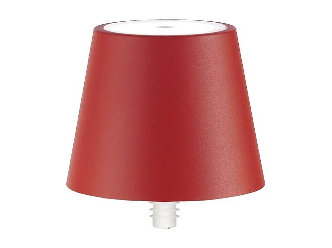 Lampa LED Poldina STOPPER marki Zafferano, przenośna i ładowalna, w kolorze czerwonym, z czasem pracy na baterii do 12 godzin. 3584889