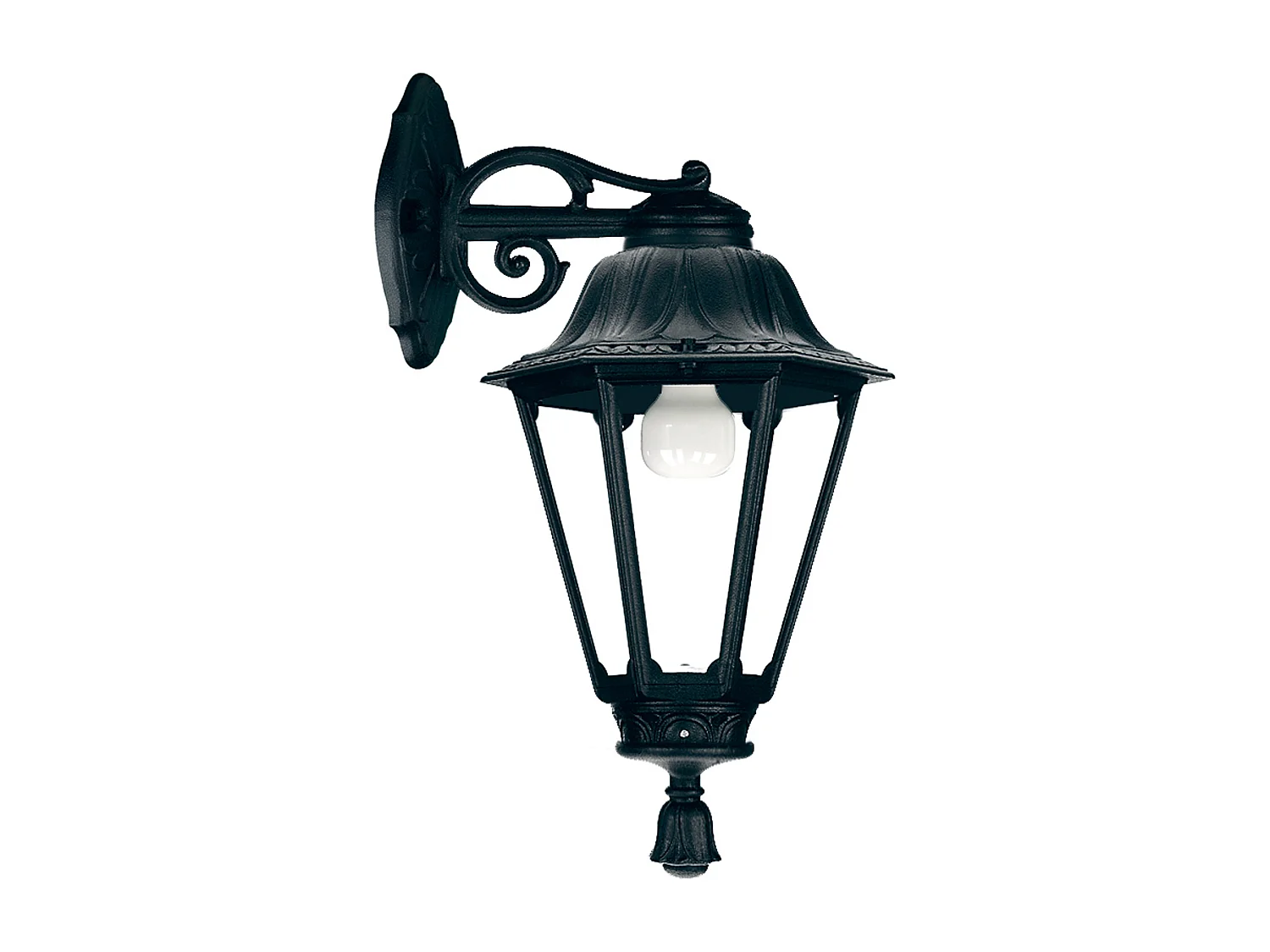 Lampa ?cienna INDURA MEDIUM 6 styl klasyczny – wys. 51 cm x szer. 26 – E27 42W – ?ywica – IP55 – czarny 3715094