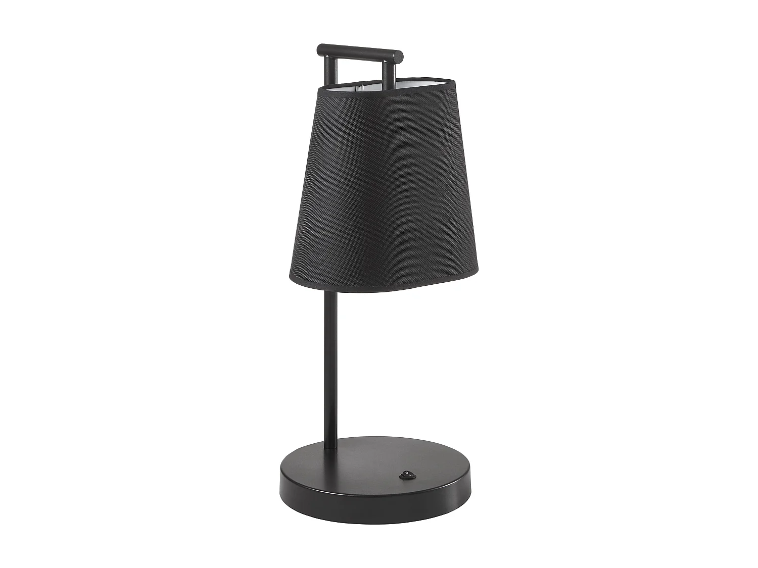Lampa sto?owa NEMO nowoczesne wn?trze - H44 cm - stal i tworzywo sztuczne - w??cz i wy??cz - kabel 1,5 metra - IP20 - E27 40W - czarny i czarny 3714780 - obrazek 1