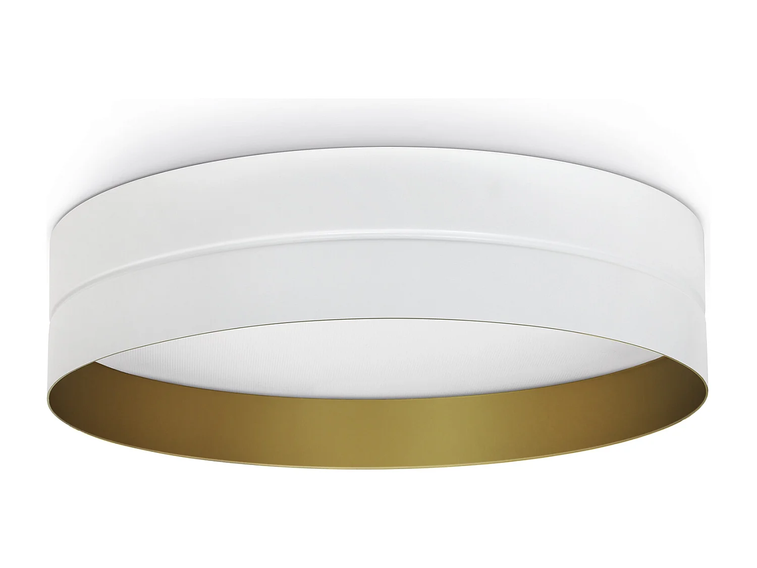 Lampa sufitowa VORADA w stylu nowoczesnym – ?r. ø90 cm – LED COB AC 29W – 4000 lm Y 3K – IP20 – syntetyczny plisowany klosz wst?gowy – stal i biel 3715001