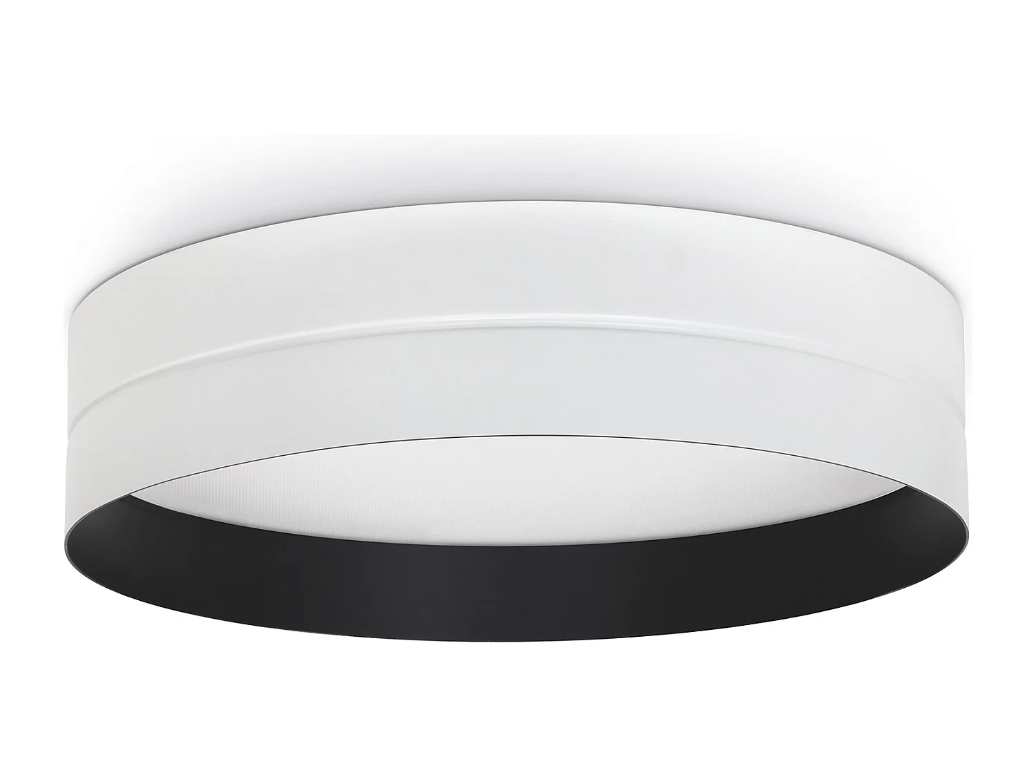 Lampa sufitowa VORADA w stylu nowoczesnym - ?r. ø30 cm - LED COB AC 12W - 1030 lm Y 3K - IP20 - syntetyczny plisowany klosz wst?gowy - stal i be? 3715185 - obrazek 1