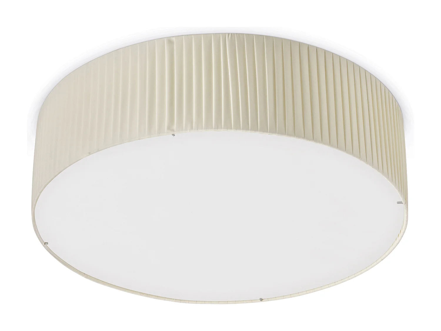 Lampa sufitowa VORADA w stylu nowoczesnym – ?r. ø60 cm – LED COB AC 25W – 3540 lm Y 3K – IP20 – syntetyczny plisowany klosz wst?gowy – stal i be? 3715040