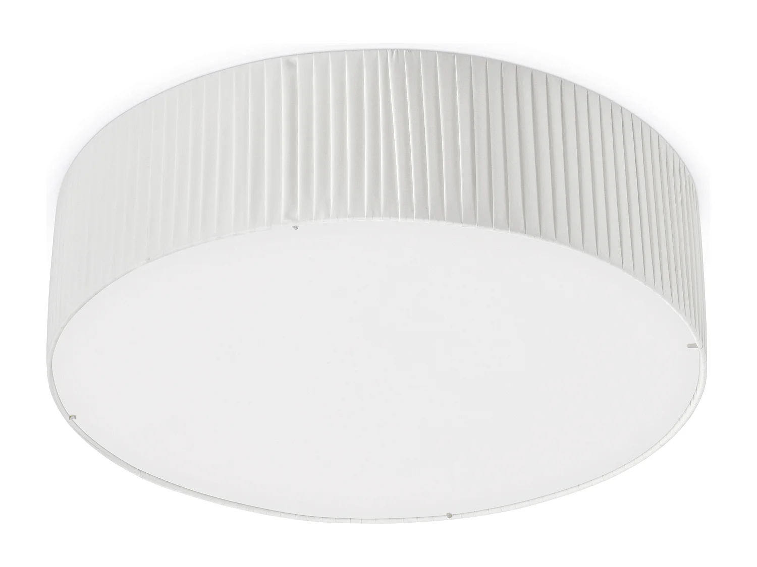 Lampa sufitowa VORADA w stylu nowoczesnym - g?. ø60 cm - LED COB AC 25W - 3540 lm Y 3K - IP20 - syntetyczny plisowany klosz wst?gowy - stal i biel 3715149 - obrazek 1