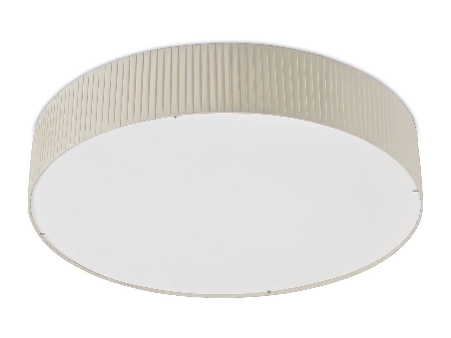 Lampa sufitowa VORADA w stylu nowoczesnym – ?r. ø90 cm – LED COB AC 29W – 4000 lm Y 3K – IP20 – syntetyczny plisowany klosz wst?gowy – stal i be? 3715170