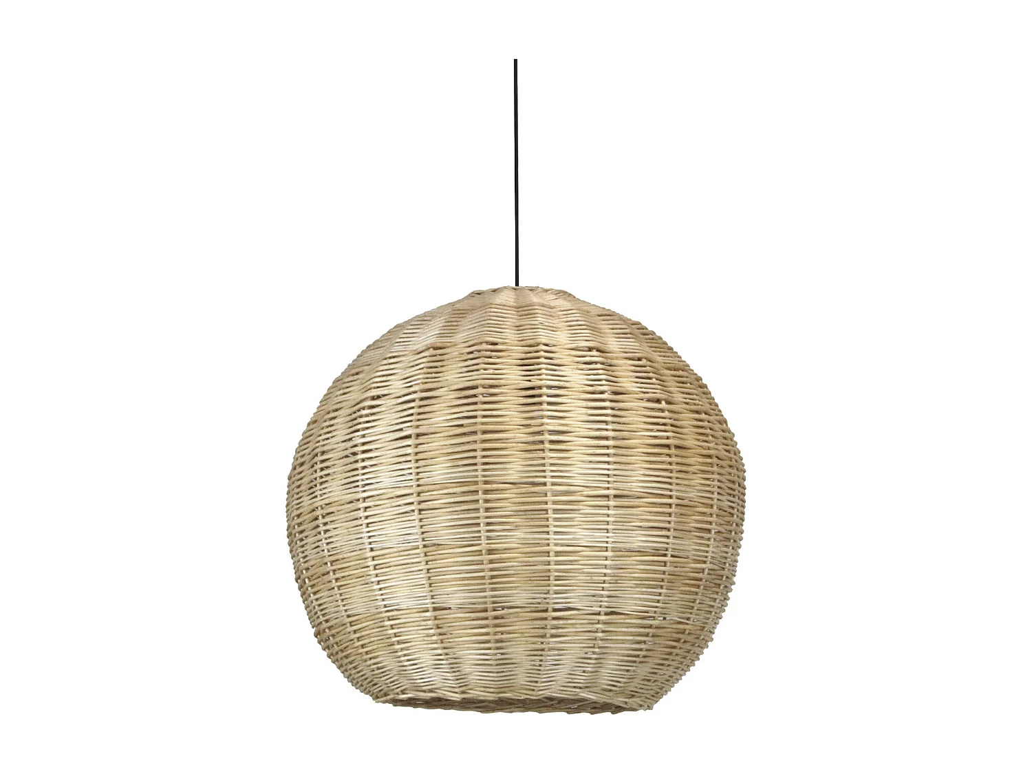Lampa sufitowa NATURAL w nowoczesnym stylu - wys. 130 cm x ø70 cm - E27 15W - stal i jasna wiklina - IP20 3716404 - obrazek 1