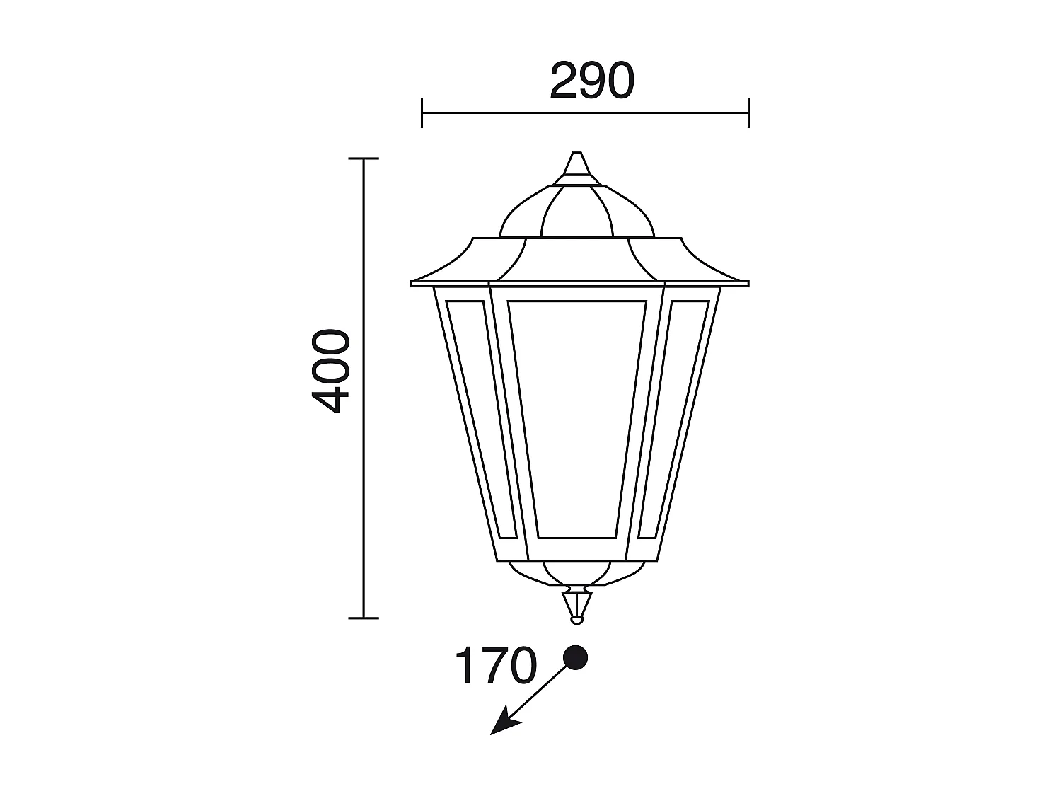 Lampa ścienna ELITE 6 styl klasyczny - H 40,5 cm - E27 42W - Szkło matowe - IP44 - aluminium i biel 3748060 - obrazek 1
