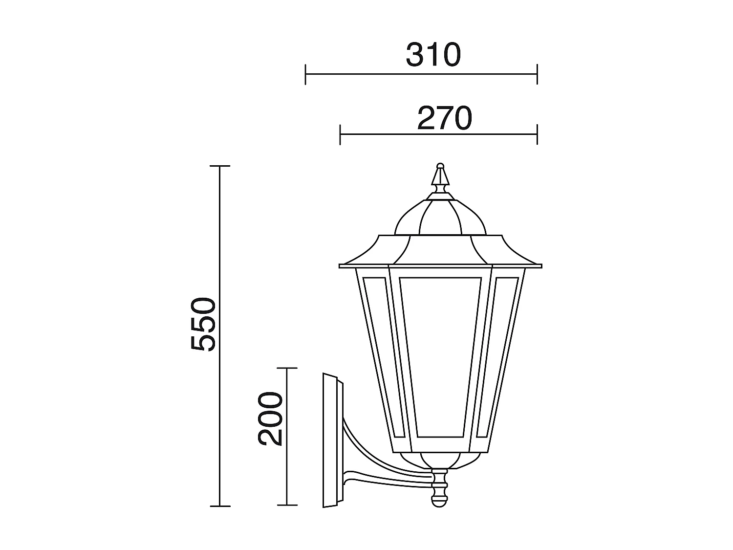 Lampa ścienna ELITE 6 w stylu klasycznym - wys. 55 cm x szer. 34 cm - E27 42W - szkło matowe - IP44 - aluminium i biel 3748068 - obrazek 1