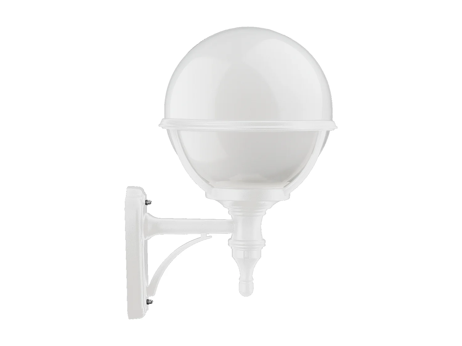 Lampa ?cienna CLIC CLAC GLOBO styl klasyczny – wys. 40 cm x g?. ø27 cm – E27 42W – poliamid – kula z poliw?glanu – ip44 – bia?y 3748092