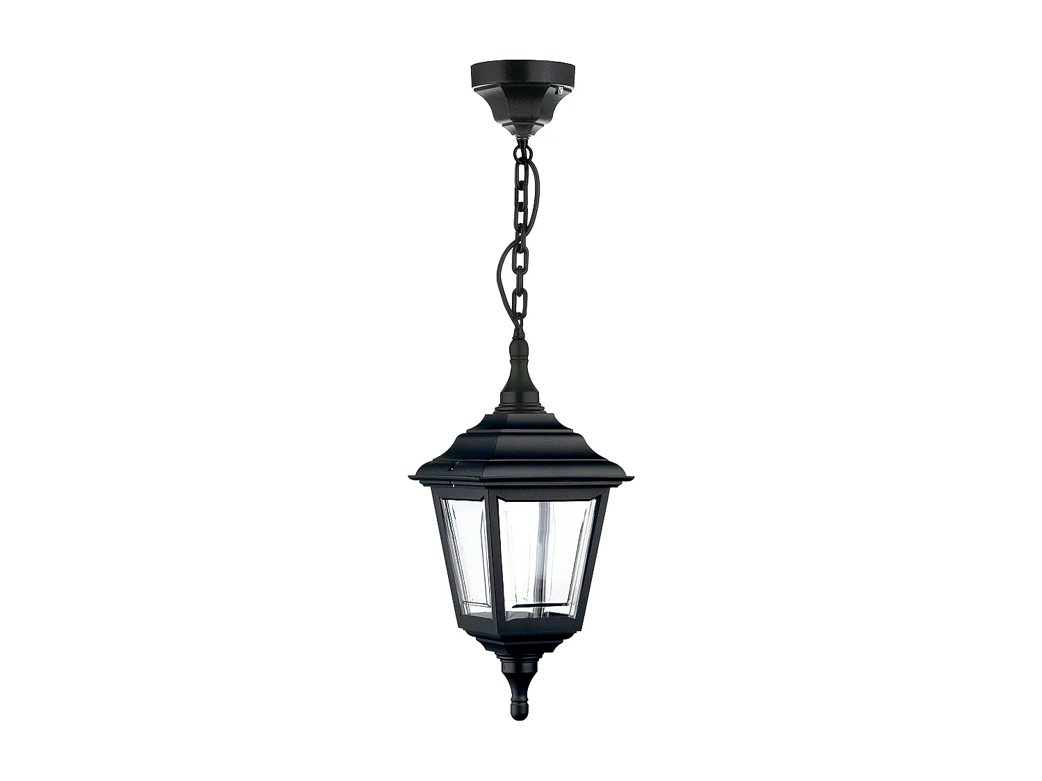 Lampa sufitowa CLIC CLAC 4 w stylu klasycznym - wys. 75 cm x szer. 20 cm - E27 42W - poliamid - IP44 - czarny 3748122 - obrazek 1