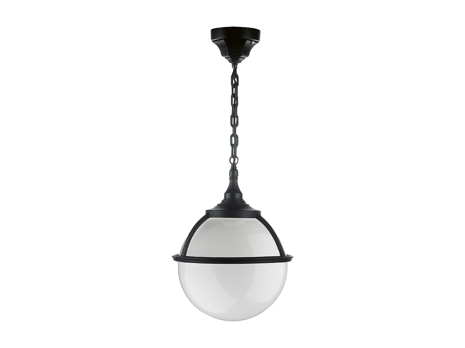 Lampa sufitowa CLIC CLAC 6 w stylu klasycznym - wys. 75 cm x g?.ø27 cm - E27 42W - kula opalowa - poliamid - ip44 - czarny 3748127 - obrazek 1