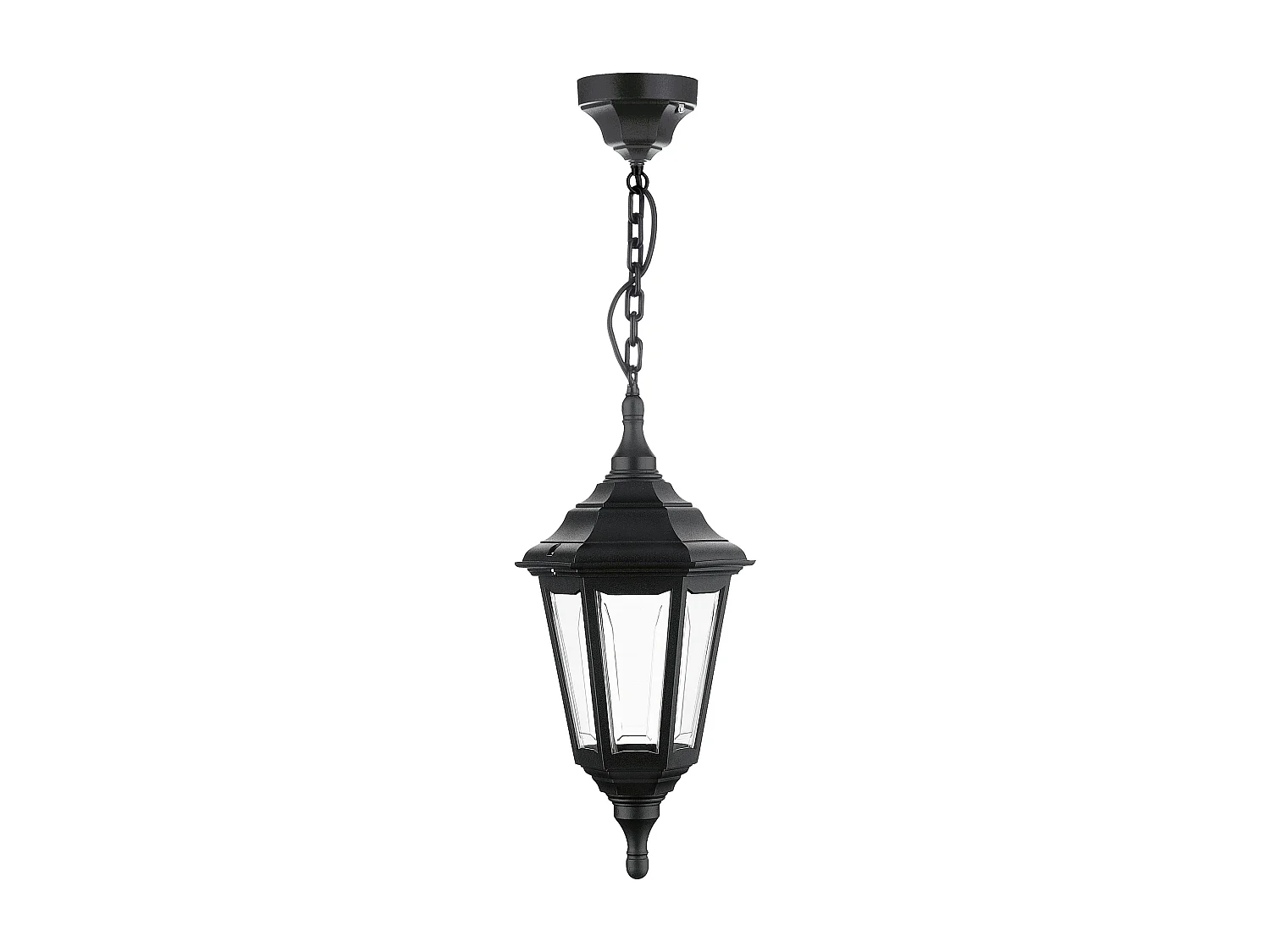 Lampa sufitowa CLIC CLAC 6 w stylu klasycznym - wys. 73 cm - E27 42W - poliamid - ip44 - czarny 3748137 - obrazek 1