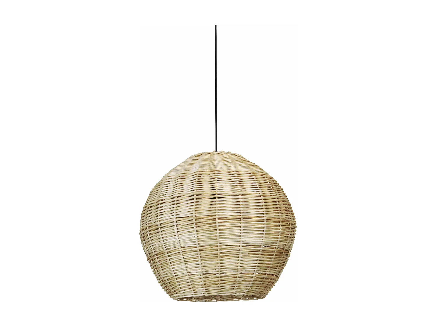 Lampa sufitowa NATURAL w nowoczesnym stylu - wys. 130 cm x ø50 cm - E27 15W - stal i jasna wiklina - IP20 3748140 - obrazek 1