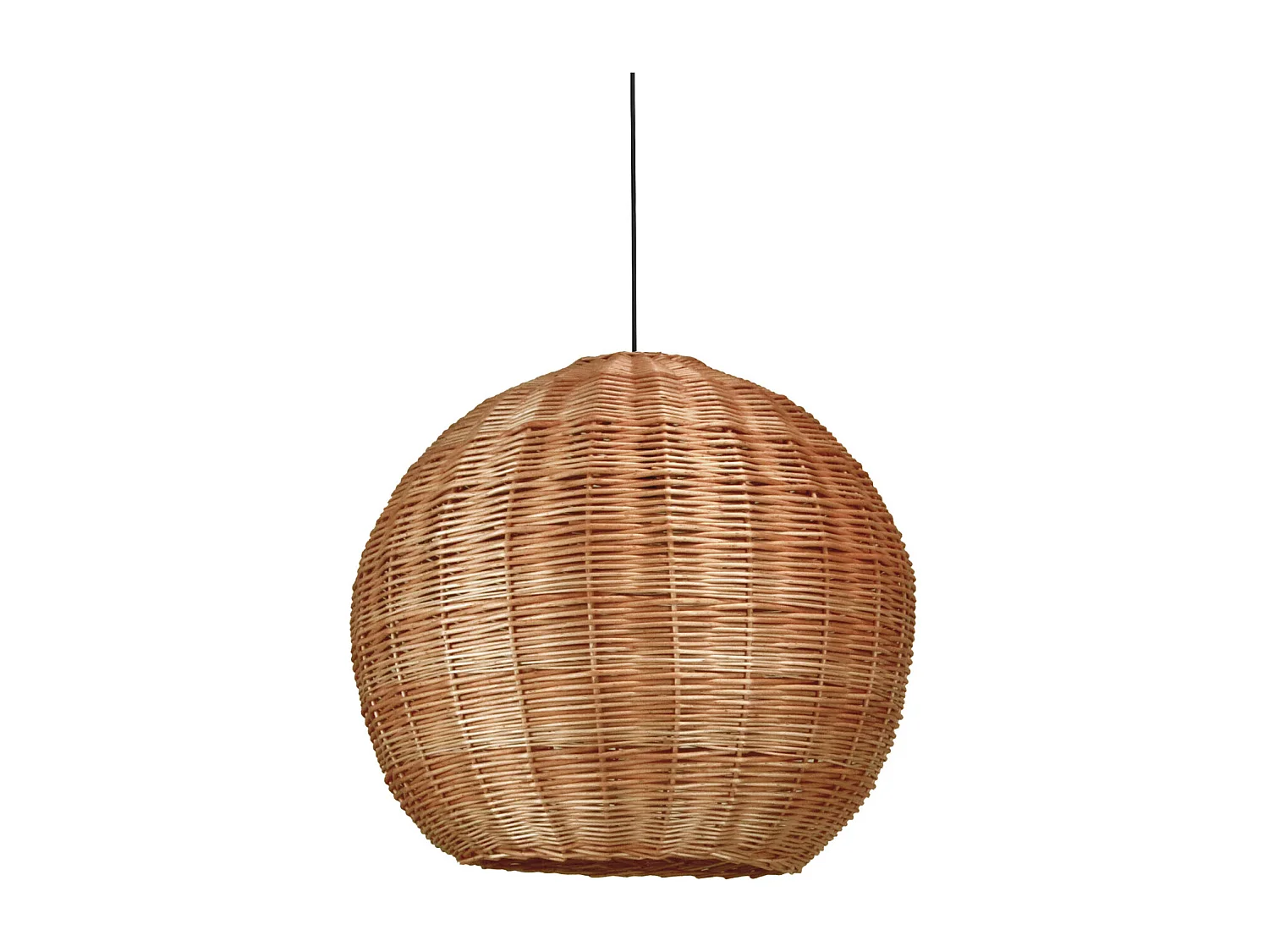 Lampa sufitowa NATURAL w stylu nowoczesnym - wys. 130 cm x ø70 cm - E27 15W - stal i ciemna wiklina - IP20 3748156 - obrazek 1