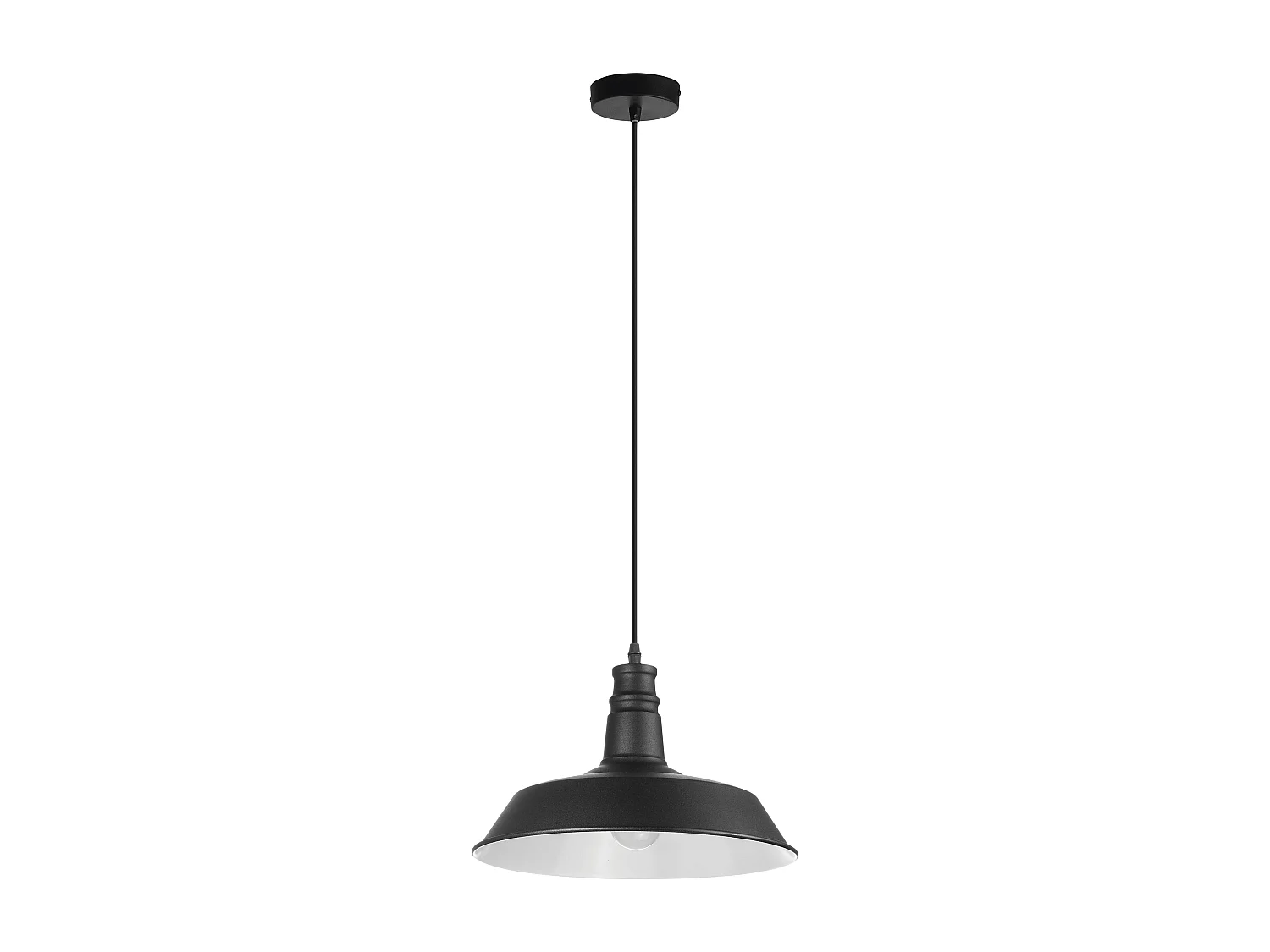 Lampa sufitowa VINTAGE w stylu industrialnym i nowoczesnym - wys. 135 cm x g?. 35,6 cm - E27 60W - stal i kolor czarny - ip20 3748166 - obrazek 1