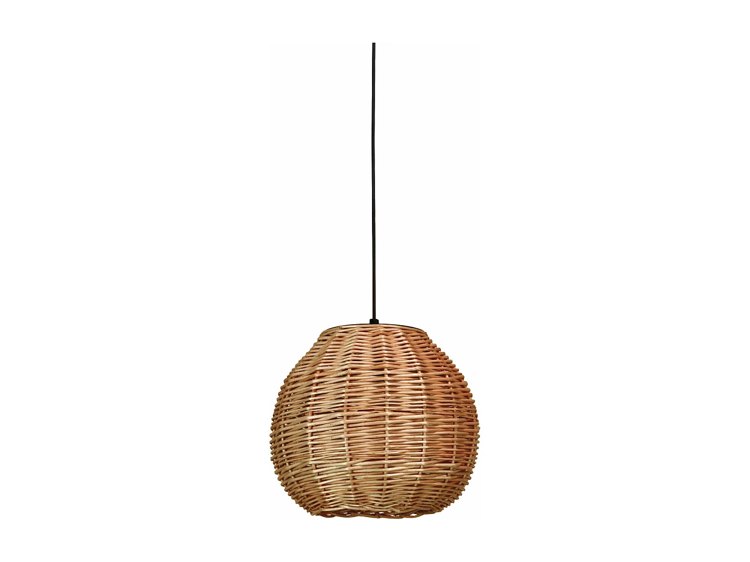 Lampa sufitowa NATURAL w stylu nowoczesnym - wys. 130 cm x ø30 cm - E27 15W - stal i ciemna wiklina - IP20 3748169 - obrazek 1