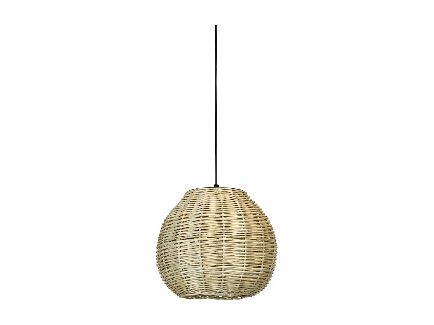 Lampa sufitowa NATURAL w nowoczesnym stylu - wys. 130 cm x ø30 cm - E27 15W - stal i jasna wiklina - IP20 3748200 - obrazek 1