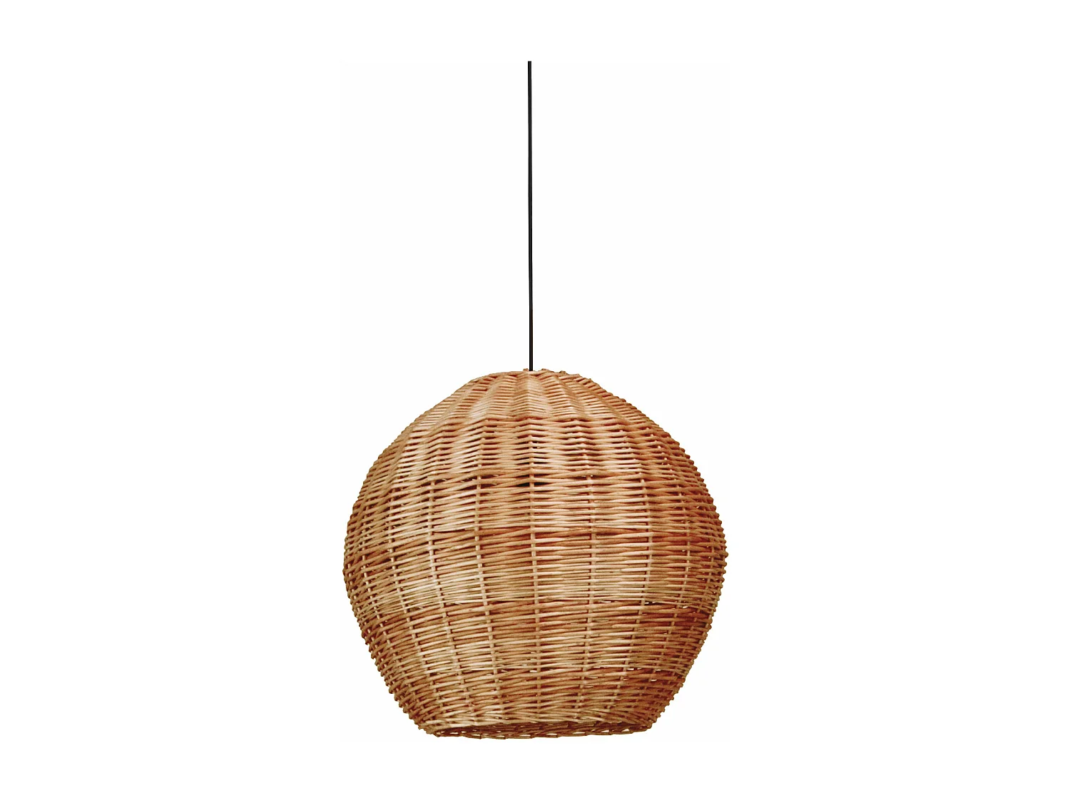Lampa sufitowa NATURAL w stylu nowoczesnym - wys. 130 cm x ø50 cm - E27 15W - stal i ciemna wiklina - IP20 3748207 - obrazek 1