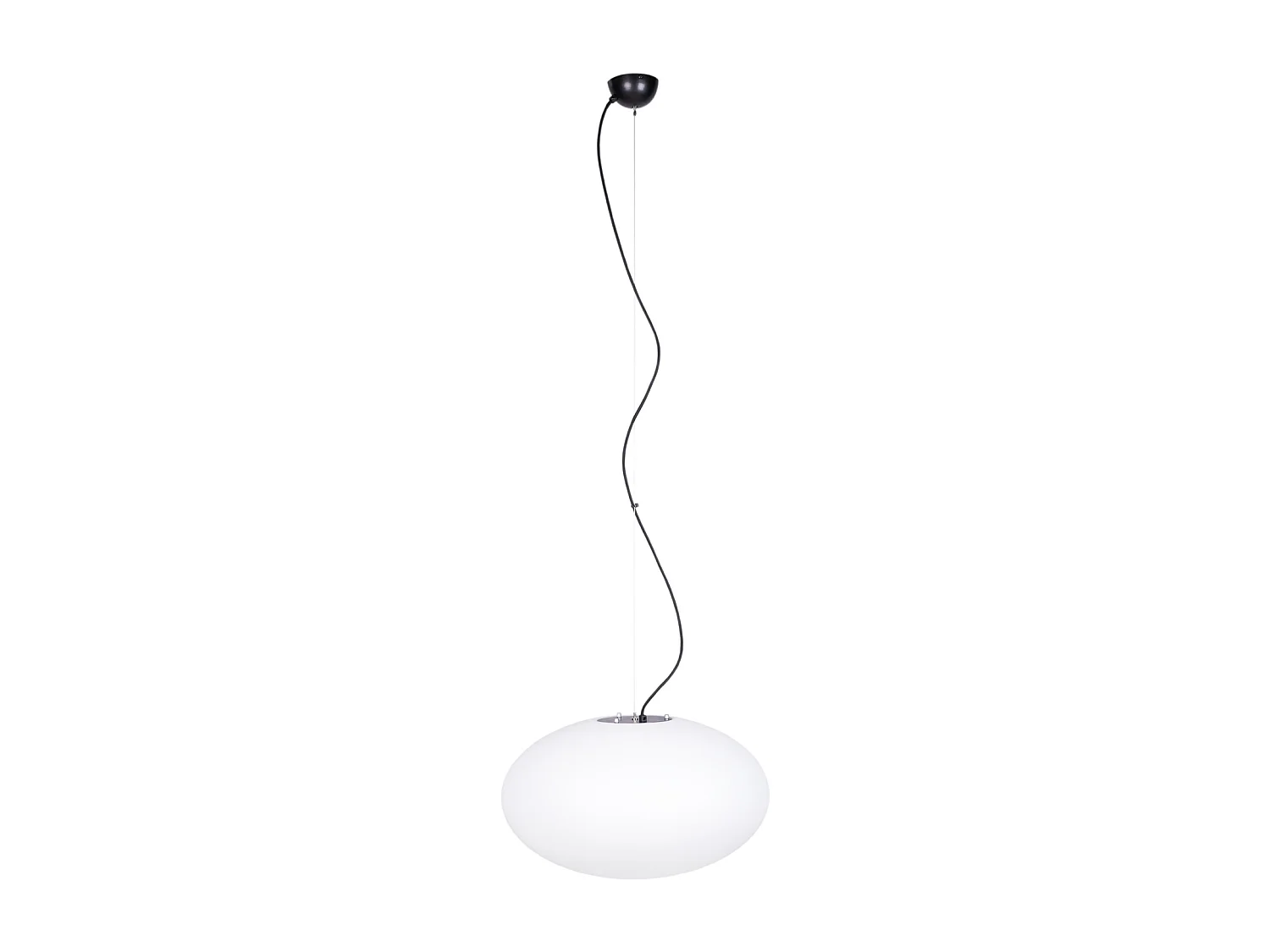 Lampa sufitowa FLAKE w nowoczesnym stylu - wys. 110 cm x g?. ø50 cm - E27 15W - kabel 3 metry - IP40 - stal i kolor czarny 3748215 - obrazek 1