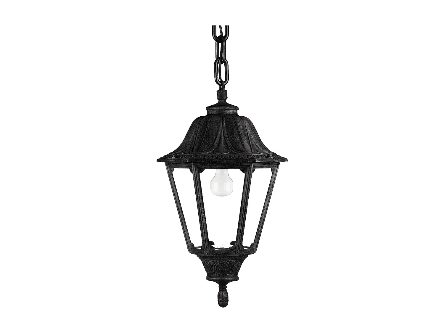 Lampa sufitowa INDURA BIG 6 w stylu klasycznym - wys. 94 cm - E27 42W - ?ywica - IP55 - czarna 3748257 - obrazek 1