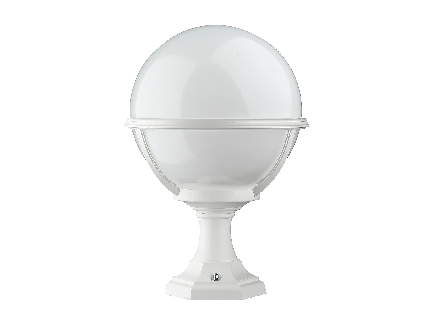 Lampa zewn?trzna CLIC CLAC GLOBO w stylu klasycznym - wys. 42 cm x g?. ø27 cm - E27 42W - poliamid - kula z poliw?glanu - ip44 - bia?y 3767571 - obrazek 1