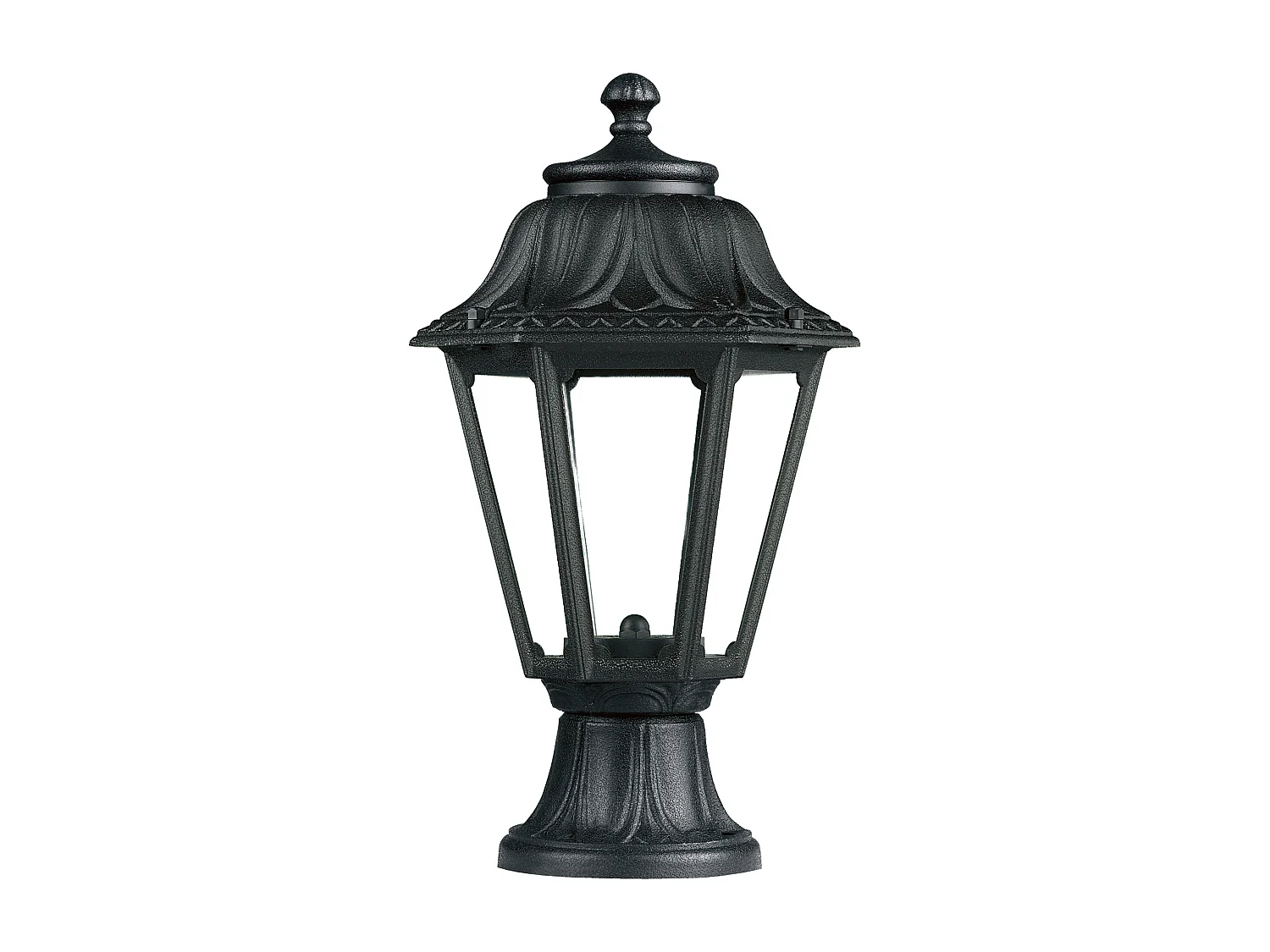 Lampa zewn?trzna INDURA MINI 6 w stylu klasycznym - wys. 39 cm - E27 42W - ?ywica - IP55 - czarny 3767572 - obrazek 1