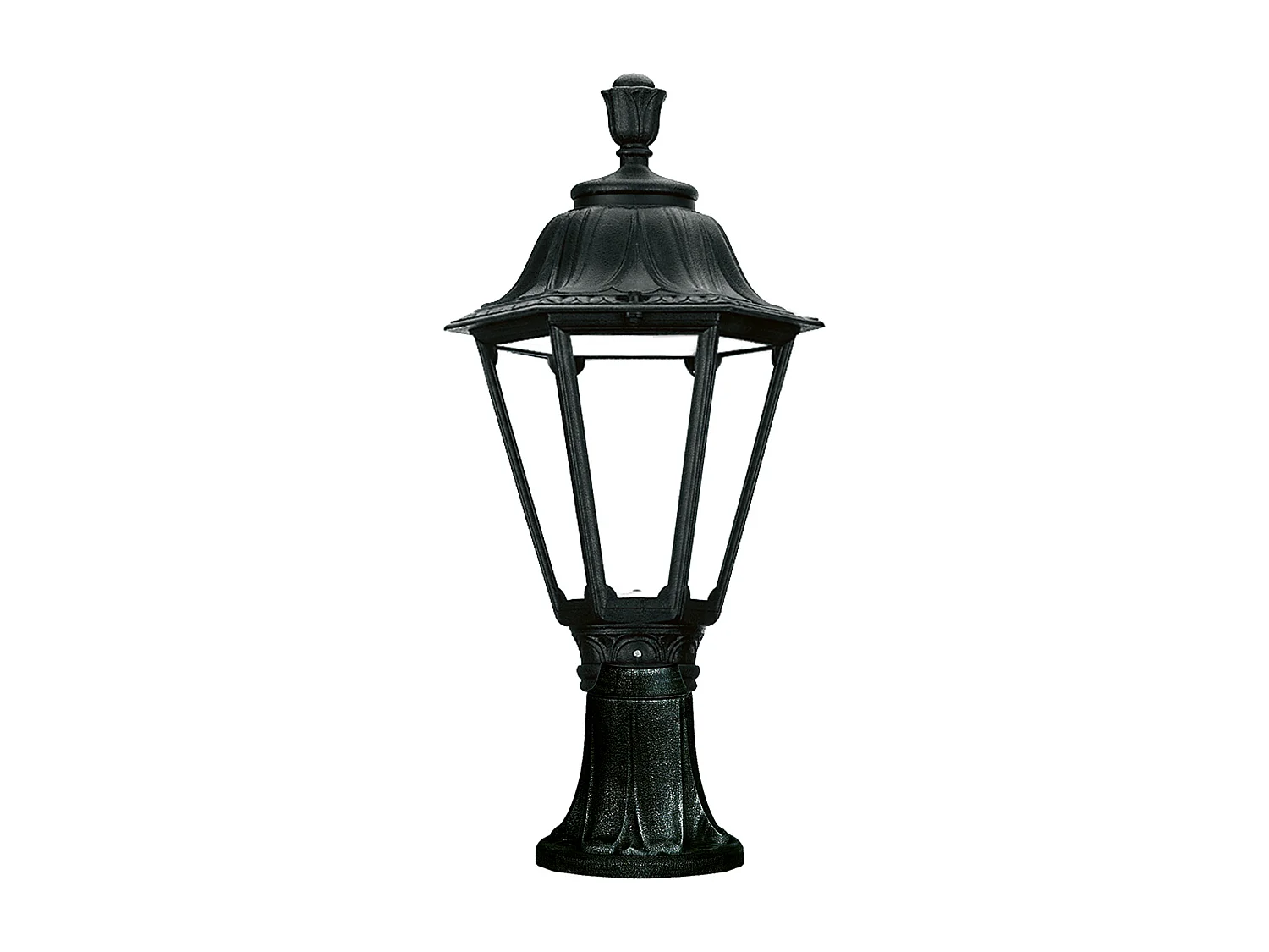 Lampa zewn?trzna INDURA MEDIUM 6 w stylu klasycznym - Wysoko?? 53 cm - E27 42W - ?ywica - IP55 - czarny 3767578 - obrazek 1