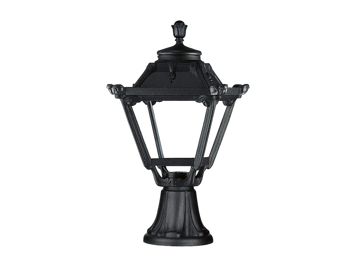 Lampa zewn?trzna INDURA MINI 4 w stylu klasycznym – Wysoko?? 48 cm – E27 42W – ?ywica – IP55 – czarny 3767579