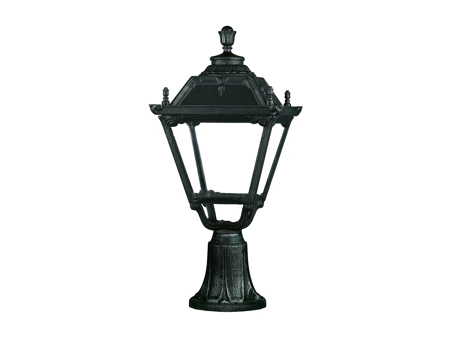 Lampa zewn?trzna INDURA MEDIUM 4 w stylu klasycznym - wys. 71 cm - E27 42W - ?ywica - IP55 - czarny 3767584 - obrazek 1
