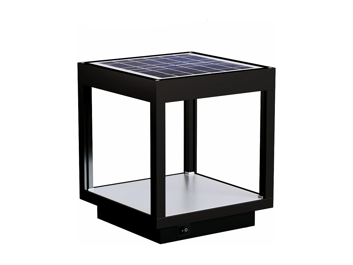 Latarnia solarna Visor 3,5 W LED na baterie, IP54, czarna 3875360 - obrazek 1